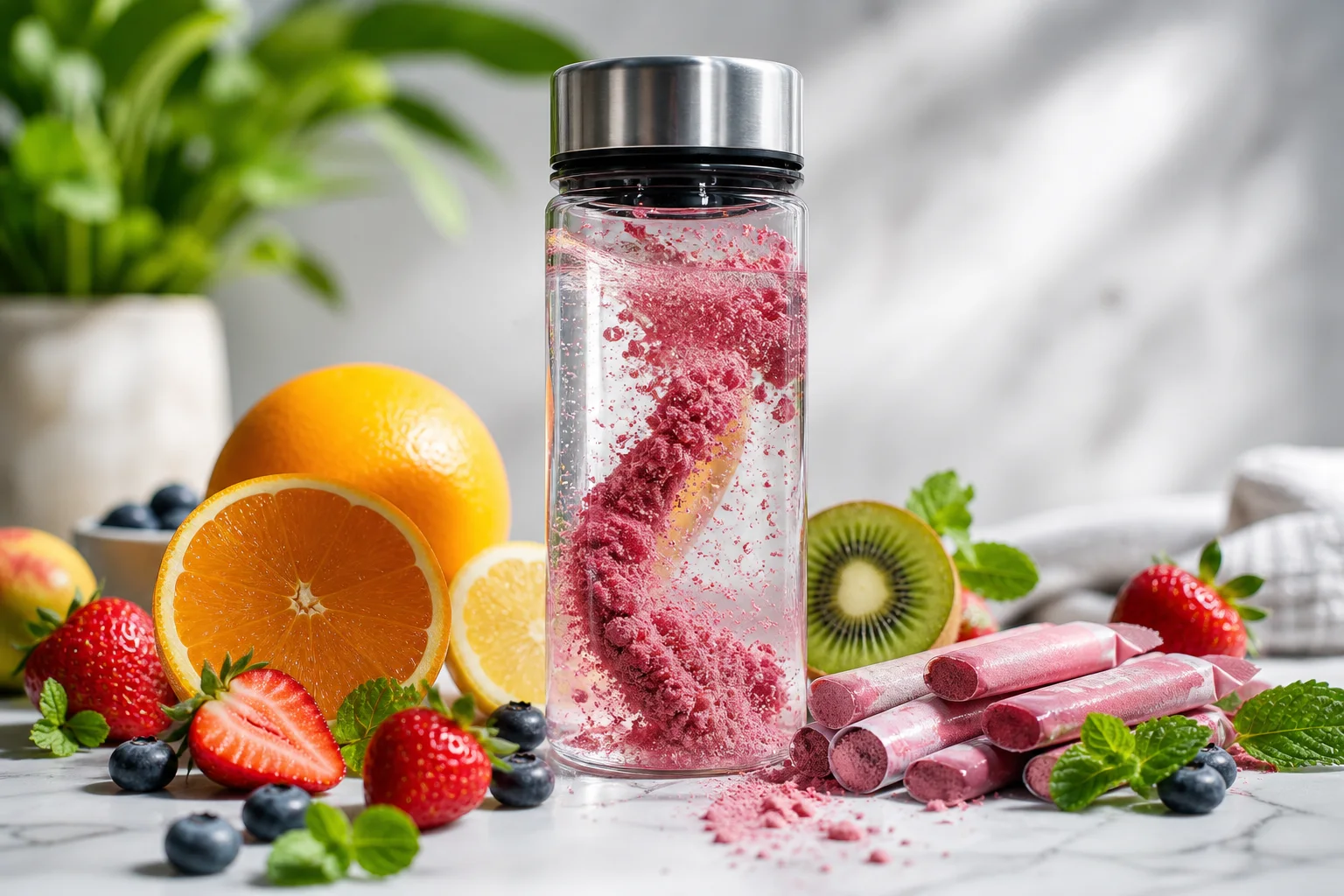 Préparation d’un smoothie VitaDry au shaker